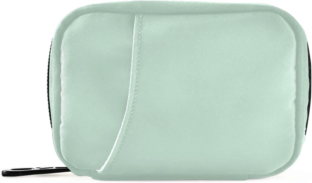 Naanle Pill Box 7 Day Pill Case Travel Pill Organizer Bag z Zipper Portable Weekly Case Compact Rozmiar dla posiadacza suplementu witaminy, Solid Color Light Green, 4,6 x 3,14 x 1,88 Inch, 0,12 kg