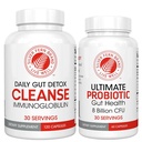 Silver Fern Gut Rehab Kit - 30 Day Supply - Cleanse Daily (1 Butelka = 120 Kapsułki) & Ultimate Probiotic (1 Butelka = 60 Kapsułki) - Immunoglobuliny i Spore Forming Probiotyki