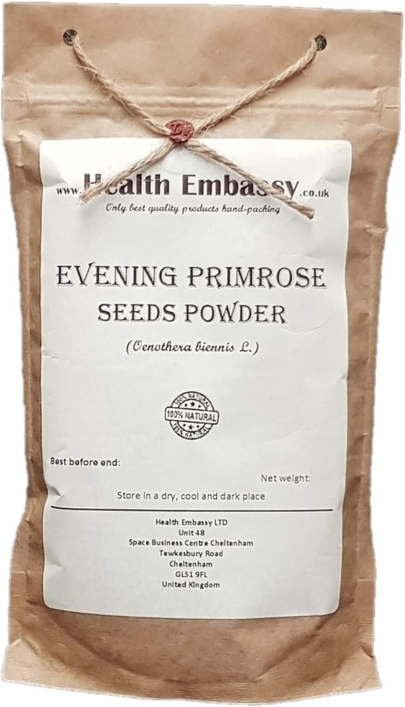 Ambasada Zdrowia Wieczorna Primrose Nasiona Proszek Grzyb 124; Oenothera biennis L Grzyb 124; (50g)