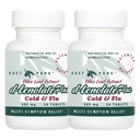 EAST PARK d- Lenolate Plus Cold & Flu Homeopatic Remedy dla dorosłych i dzieci 124; Immune System Booster with Olive Leaf Extract, Neem Leaf Extract & Echinacea 124; 625mg, 24 Tablets Edin124; Non-GMO (Opakowanie po 2)