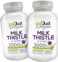 1000mg Thistle mleka pomaga utrzymać zdrową wątrobę Funkcję, Optymalizacja zdrowia, szybkie uwolnienie, Gluten Free Supplements - 6- Month Supply (2 Pack)