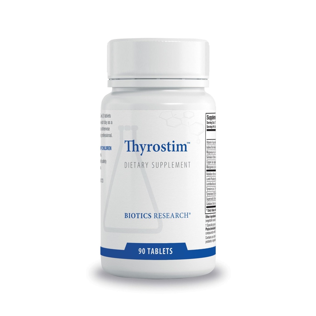 Biotics Research Thyrostim ™ - Wsparcie endokrynologiczne, Równowaga Hormony tarczycy, T3, T4, Pomoc Thyroid Gland, Zwiększenie metabolizmu, Pomoc w trawieniu, Wsparcie układu nerwowego 90 Tabletki