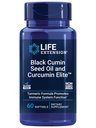 Wydłużenie życia Black Cumin Seed Oil i Curcumin Elite, Czarny Cumin, Ekstrakt Turmeric, Immune Health Support, wysoka biodostępność, Whole- Body Health, Gluten Free, Non-GMO, 60 softgels
