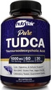 Nutric Flair Pure TUDCA 1000mg - Premium Tauroursodeoksycholic Acid Bile Salts, Detox & Cleanse, Non-GMO, Gluten- Free. Wątroba, Nerki i pęcherzyk żółciowy Wsparcie - Made in USA, 60 Kapsułki