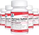 Wybór jakości Iron 65 mg (325 mg siarczanu żelaza) Wysoka moc Żelaza suplement tabletki w 100 Butelki (5 opakowań)