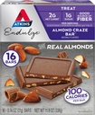 Atkins Endulge Treat, Almond Craze Bar, 2g netto węglowodany, 1g cukru, dobre źródło włókna, Keto Friendly, 16 Hrabia