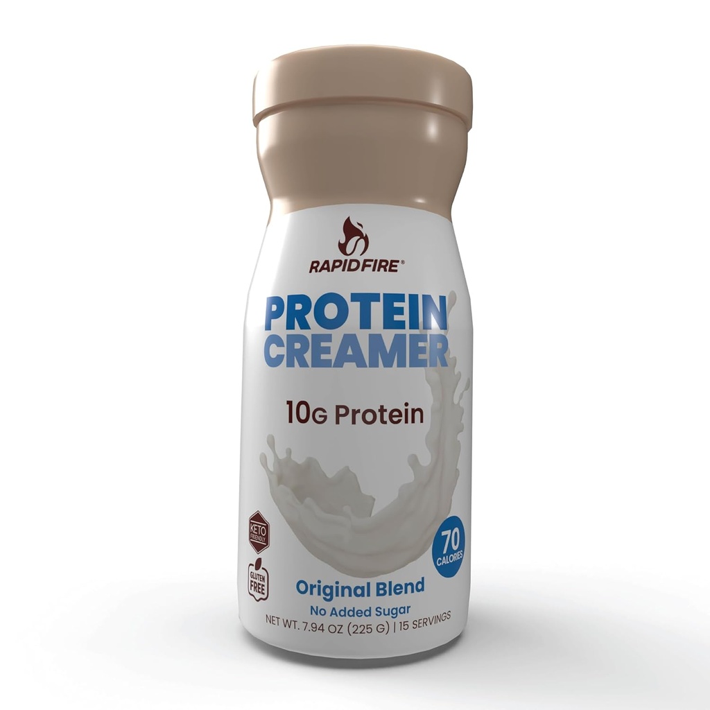 Protein Creamer, Oryginalna mieszanka, Keto Friendly, 10 g białka z witamin i minerałów, 15 Sług, Może zwiększyć metabolizm i zwiększenie energii, Multi
