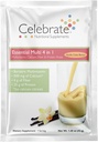 Świętuj Witaminy 4- in-1 Bariatryczny Multiwitamina z Wapnia Citrate Protein Shake, 500mg Wapń, dla post Bariatrycznych Chirurgii, Wanilia Cake Batter, 15 Pojedynczy Serw Pakiety