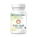 Dr Clark Kwas foliowy (Witamina B9) Suplement - 1 mg, 100 Kapsułki żelatyny, Witamina zasadnicza B dla codziennego zdrowia