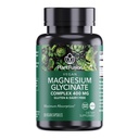 PlantFusion Vegan Magnezu Glycinate Complex 400 mg - Wysoka Absorpcja i Biodostępność - Chelated - Wspiera Relaks mięśni, Sen, Cardio Health, Relief Stress i Produkcja energii - Nie GMO