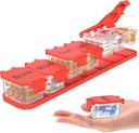 Extra Duży Tygodniowy Pill Organizator - wodoodporny 7- Day Pill Box, Przenośny Witamina & Suplement Case, Łatwy do otwartego projektowania, Idealny do podróży i Daily Medication Management (Czerwony)