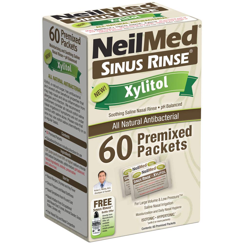 NeilMed Sinus Rinse Premixed Refill Pakiety z Xylitol, 60ct.