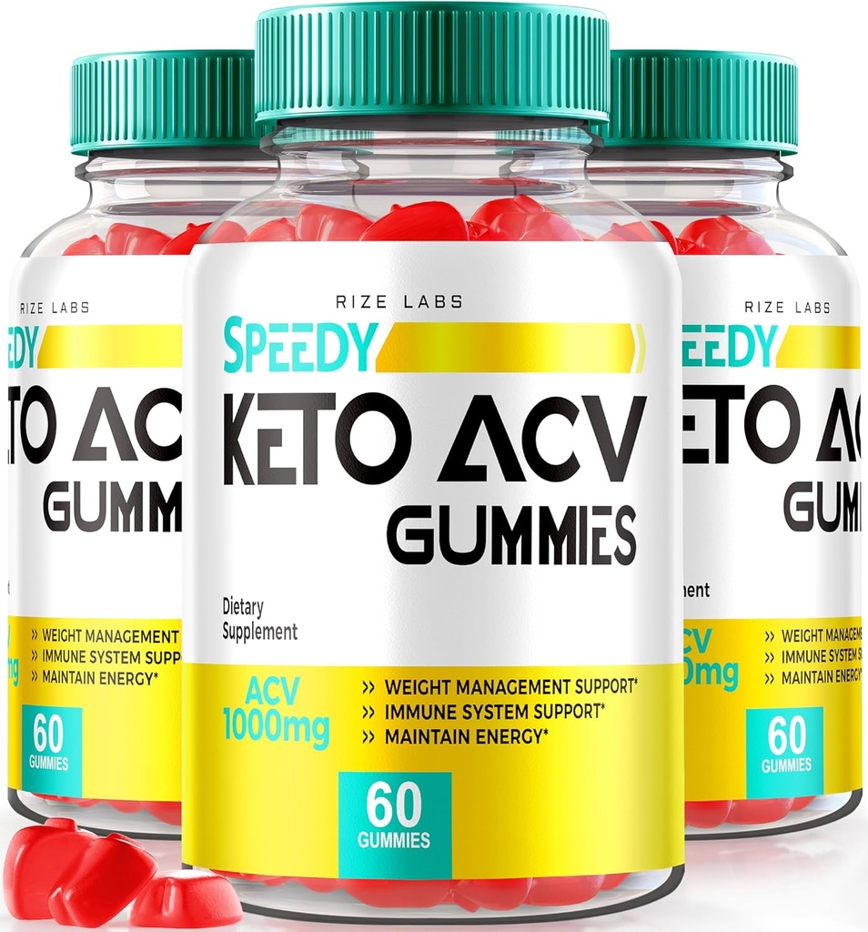 Rize laboratoria - Speedy Extreme Keto Plus ACV Gummy do zaawansowanej utraty wagi z Apple Cider Ocet 2000mg suplement (180 Gummies)