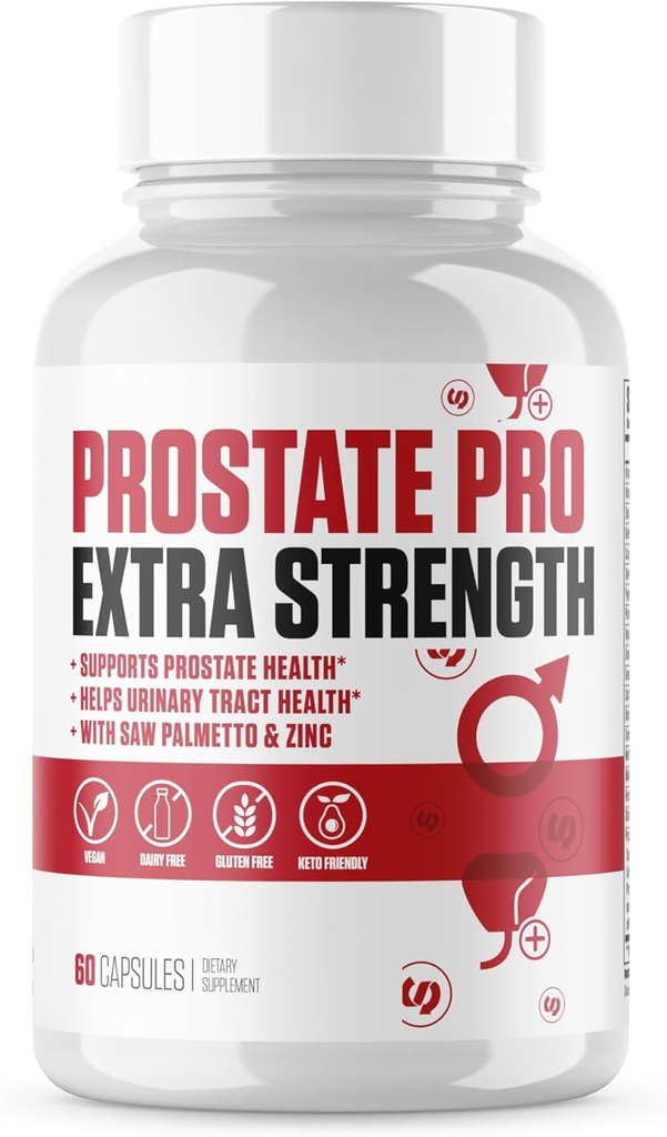 VITUX 124; # 1 Rated Premium Prostate Supplement Supplement Application 124; VITUX Tract Health 124; Urynary Tract Health, Helps Prostate Function 124; Ultra Dossed Formula w / 30 Potężne składniki 124; 3. strona Tested + USA Made - 60 Kapsułki