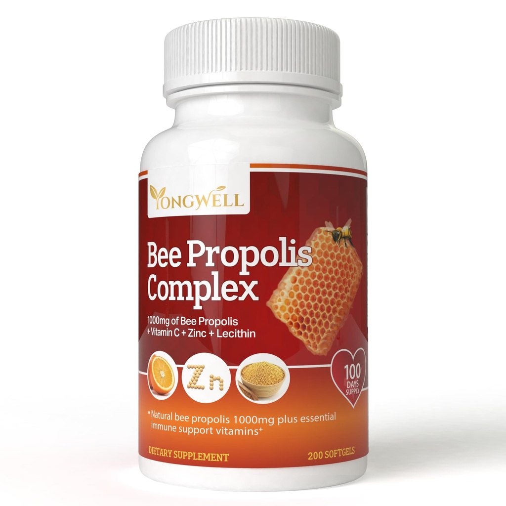 Super Bee Propolis Complex z witaminą C, cynku i lecytyny (200 kapsułek)