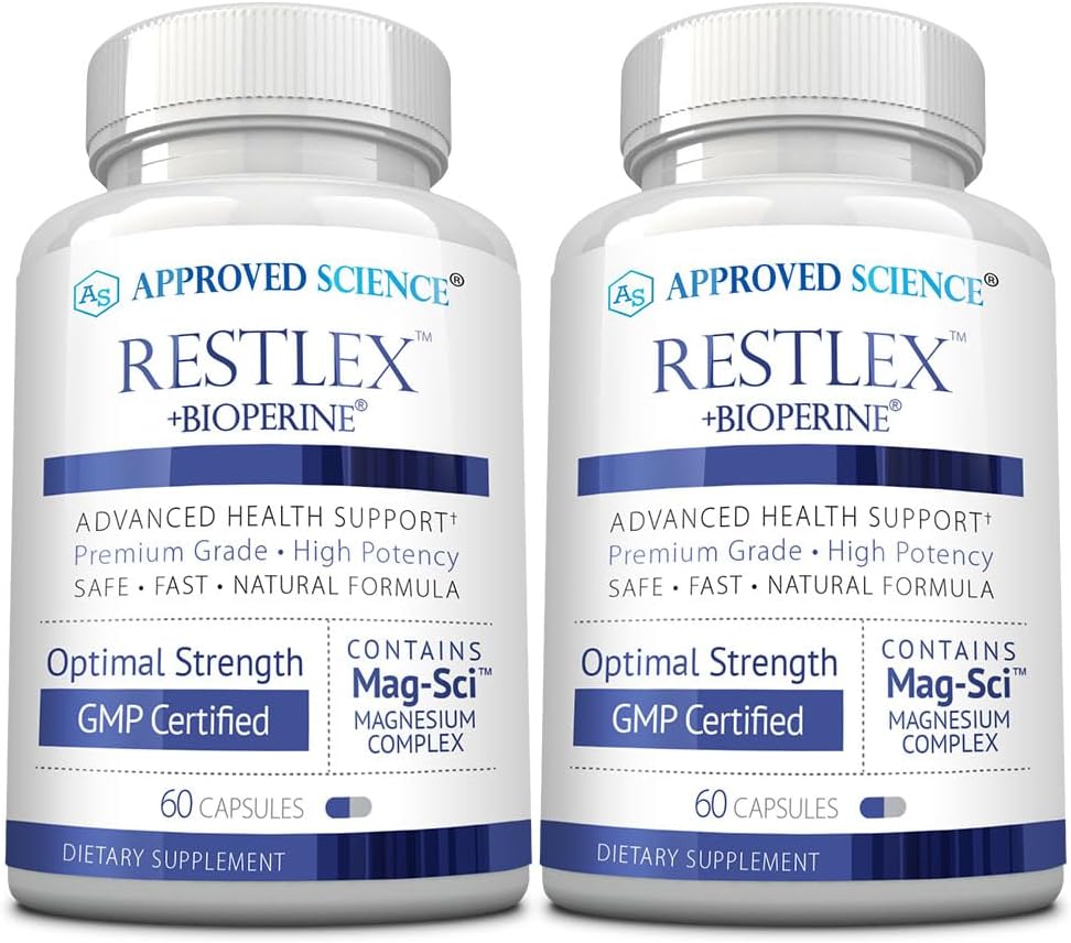 Zatwierdzone Science Restlex - 420 mg Magnezu Glicynian Mieszanka, L- teanina 200 mg - 60 kapsułek - Opakowanie zawierające 2 kapsułki