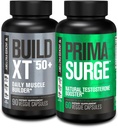 Jacked Factory Build XT 50 + Daily Muscle Builder (90 Kapsułek) PRIMASURGE Testosteron Booster dla mężczyzn (60 Kapsułek) dla witalności, Wzrost mięśni i energii