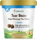 NaturVet - Plama Tear Plus Lutein - Eliminuje nieznaczne plamy Tear - Ulepszony ekstraktem z żurawiny, Marshmallow Root & Oregon Grape Root - dla psów i kotów - 70 Soft Chews