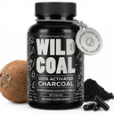 Wild Foods Activated Charcoal Kapsułki 124; 100% Organic Coconut Shells Active Tablets for Bloating & Hancac Next 124; Lab Tested & Non-GMO Detox Pills Nex124; Made in USA (120 kapsułki)