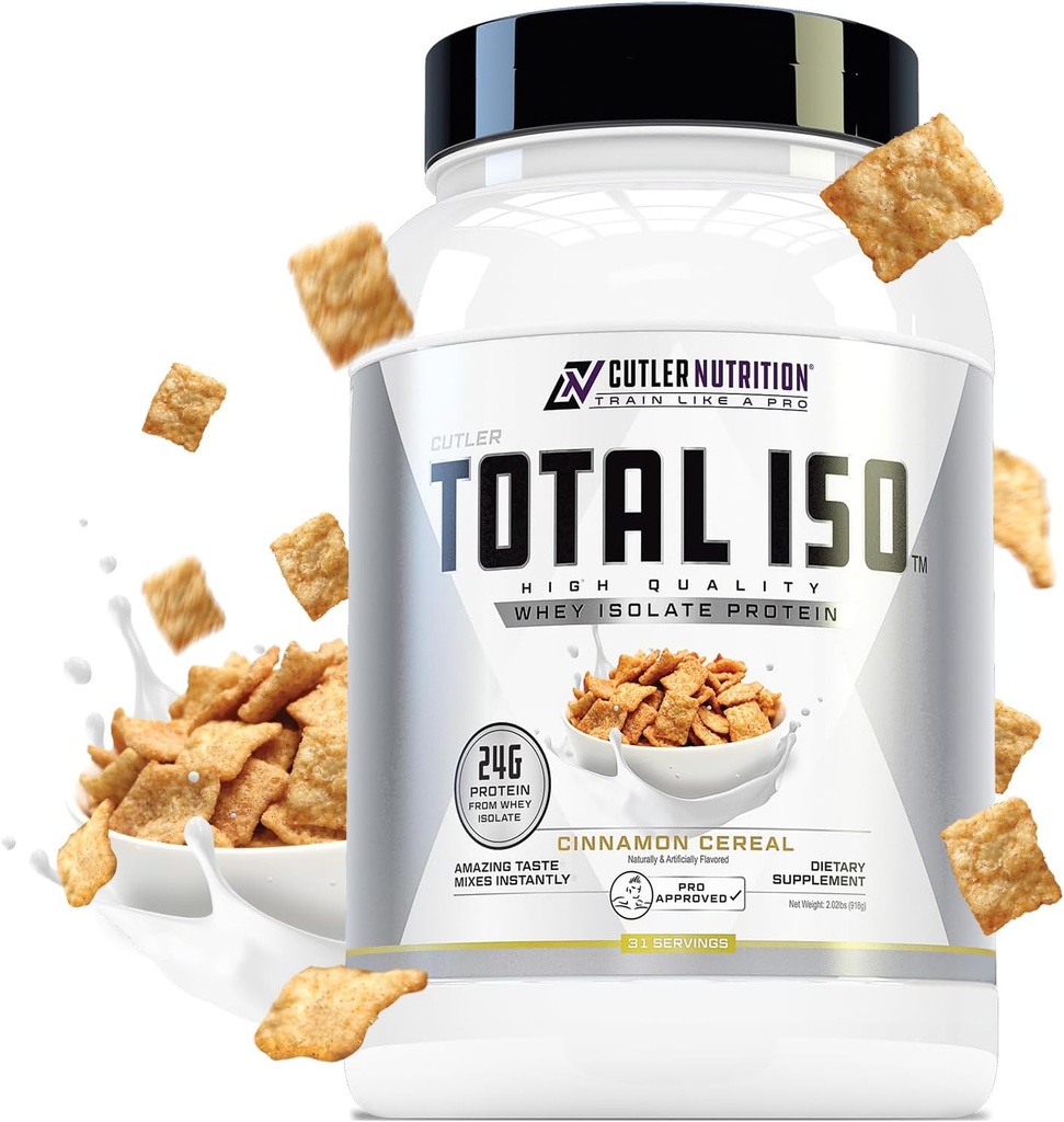 Ogółem ISO Serwatka Izolat w proszku: najlepsze degustacja białka serwatki Shake z 100% izolatu białka serwatki, doskonały post trening protein w proszku Mix i napój zastępczy posiłek, Cinna Cereal, 2 funty