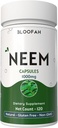 Neem Leaf Kapsułki 1000mg proszek Pigment 124; Azadirachta Indica Leaf Suplement ziołowy 124; Non-GMO, Gluten- Free Glutens 124; Brak sztucznych dodatków 124; Tradycyjna formuła ziołowa (120 liczba (opakowanie po 1))