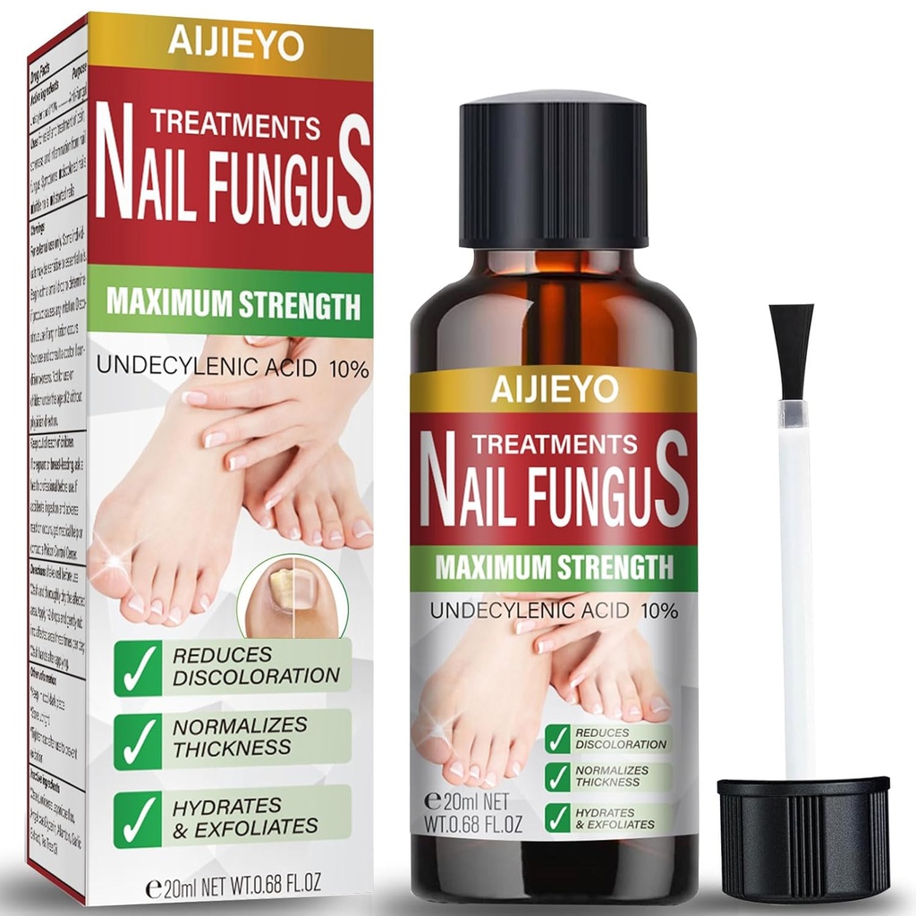E- Bes Toenail Fungus Leczenie Extra Siła, Naprawa Grube Uszkodzenia Kolor Paznokcie Paznokieć Leczenie Grzyb paznokci, Tea Tree Oil Easy Use Fungal ToeNail Treatment - 20ML