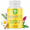 Hybridar Rapid Sinus Relief and Calm - Szybkie działanie Non- Drowsy Sinus Support and Medicine - Naturalne Decongestants dla dorosłych z antyhistaminą, Quercetin i Butterbur dla alergii - 30 Kapsułki