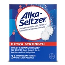 Alka- Seltzer Dodatkowa siła Heartburn Relief Effermuscent Antacid Tablets, Szybka niestrawność Relief, 24 Ct