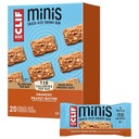 CLIF BAR Minis - Chrupiące Masło Orzechowe - Wyprodukowane z Owies Organiczny - 5 g Białko - Nie-GMO - Na bazie roślin - Bary energetyczne Snack- Size - 0.99 oz. (20 Pack)