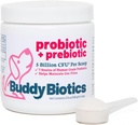 Buddy Biotics Probiotic + Prebiotyk dla Dogs- Gut Flora Health, Digestive i immunologiczne, Biegunka i wsparcie dla jelit - 5 Miliard CFU za Scoop