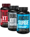 Jacked Factory N.O. XT Suplement tlenku azotu, Build- XT Muscle Builder, & Androsligue Estrogen Blocker dla mężczyzn
