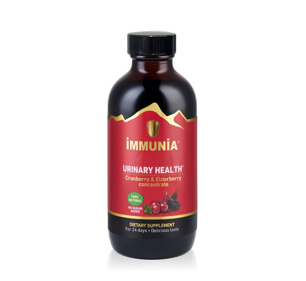 Immunia Urnary Health. Koncentrat żurawinowy i żurawinowy do zapobiegania zakażeniom układu moczowego. Naturalne. Pyszne. 5 ml / dzień. (1- Pack)