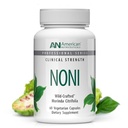 Amerykańskie Nutriceuticals - Noni - 60 Kapsułek - Potężny Adaptogen dla Zrównoważonej Energii - 100% cały proszek owocowy