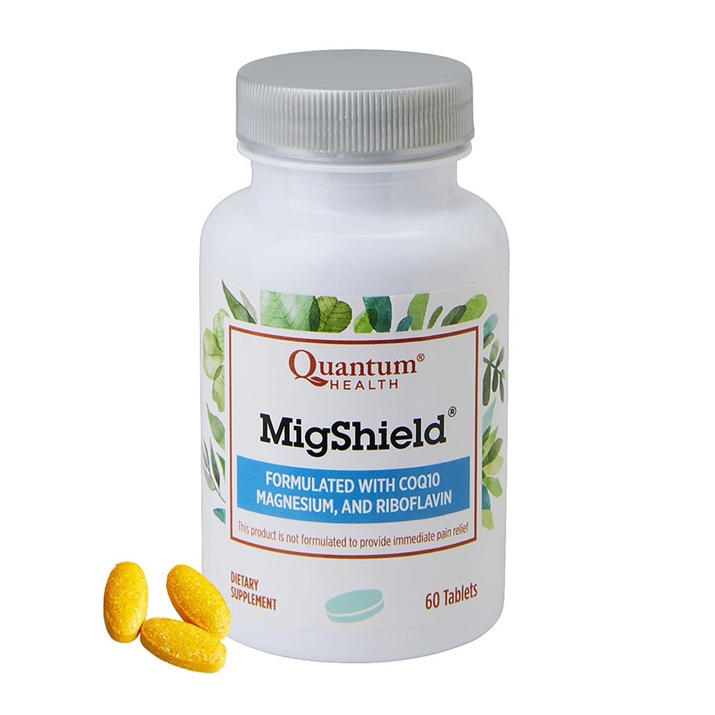 Quantum Health MigShield Magnez Suplement z Riboflavin & CoQ10 Pomaga promować właściwą funkcję mózgu serce i mięśnie codzienne odżywcze Essentials dla kobiet i mężczyzn - 60 tabletek