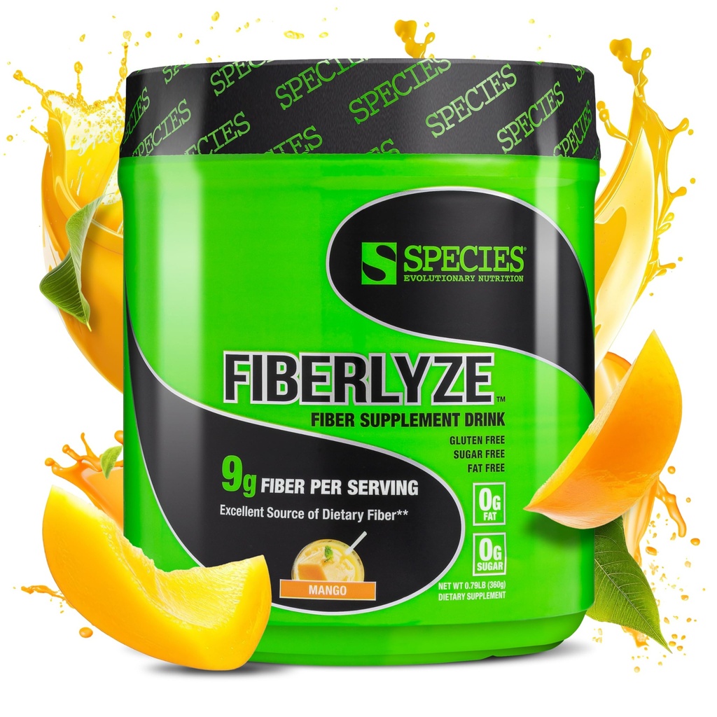 Gatunki Fiberlyze Fiber Supplement, Pzyllium oparte rozpuszczalny i nierozpuszczalny proszek włóknisty dla zdrowego Colon, Funkcje trawienne (Mango, 30 Słupki)