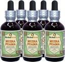 Muira Puama (Ptychopetalum Olacoides) Glicerite, Organic Alcohol Free Liquid Extract (Nazwa marki: HerbalTerra, Proudly Made in USA) 5x2 fl.oz (5x60 ml)