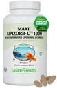 Maxi Health Witamina Liposomalna C 1000mg Tabletki z mieszanką spożywczą, Wysoka Absorbowalna Wysoka dawka VitaminC, Nie GMO Kosher Vegetarian Doctor- Spreparowane suplement wsparcia immunologicznego (90 Count)