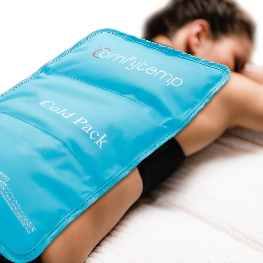 Komfortowy duży pakiet lodu do łagodzenia bólu pleców, 13,5 "x 21,5" wielokrotnego użytku żel Hot and Cold Compress Therapy for Full Body Urazy, Obrzęk, Siniaki, Szpilki, Chirurgia, Back, Hip, Legs, FSA HSA Zatwierdzone