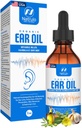 Organiczny olej do uszu na infekcję ucha - Naturalne krople do uszu na profilaktykę Earache, Pływak Uszy & Wax Usuwanie - Dzieci, Dorośli, Dziecko, & Pies Erache Remedy - z Mullein, Czosnek, Kalendula Made in USA