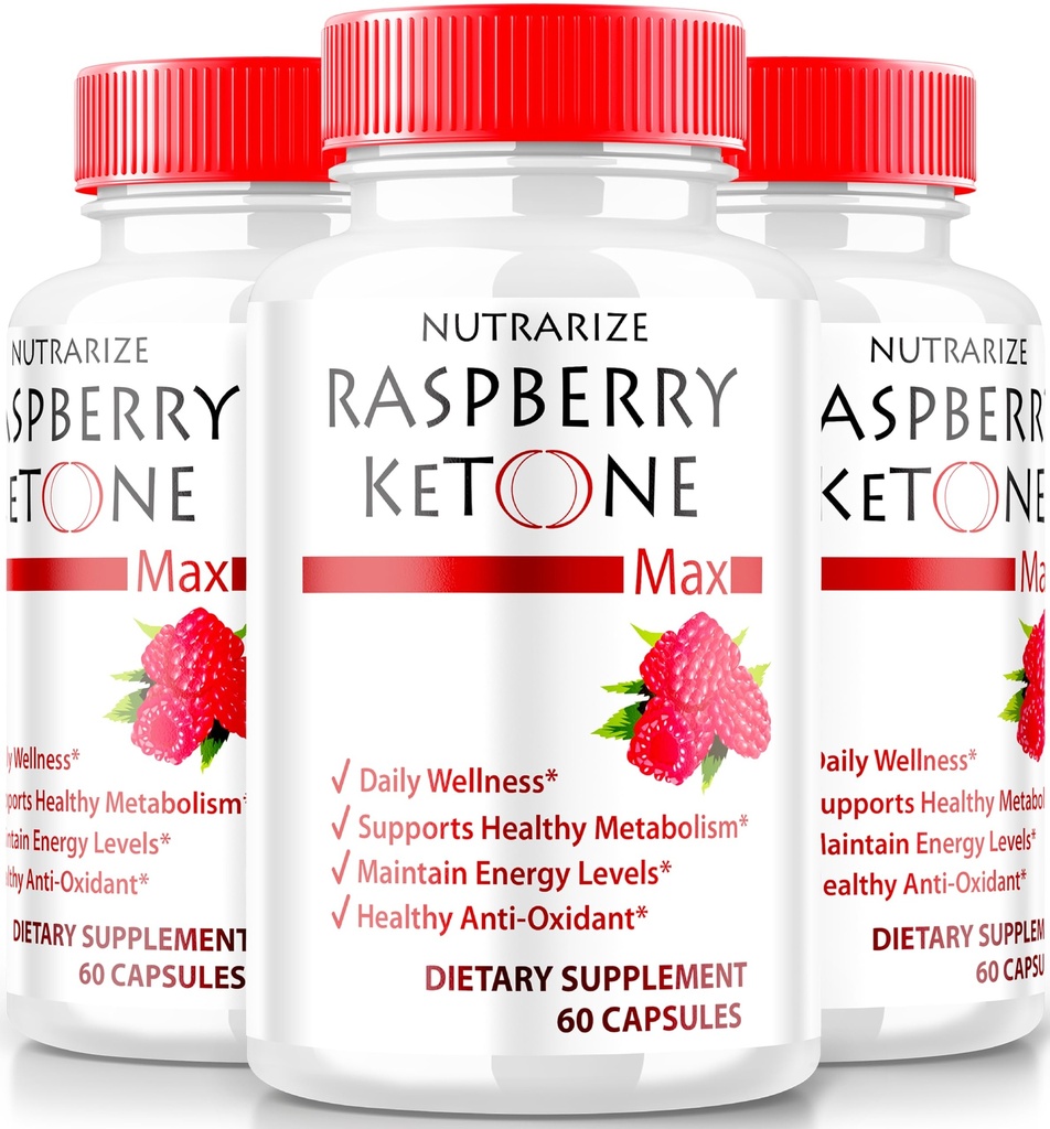 (3 Pack) Kapsułki z ketonu malinowego, Oficjalny Keton malinowy do utraty wagi, All- Naturalna formuła Keto odblokować swoje ciało i cele fitness, RaspberryKetone 1200MG Suplement, Opinie (180 kapsułki)