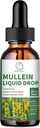 Mullein Drops for Lungs, Mullein Leaf Extract 1000MG dla układu oddechowego, immunologicznego i pokarmowego, z Quercetin, Marshmallow, Elderberry, Black Cmin Seed, Bromelain, Non-GMO, Vegan, 2 Fl Oz