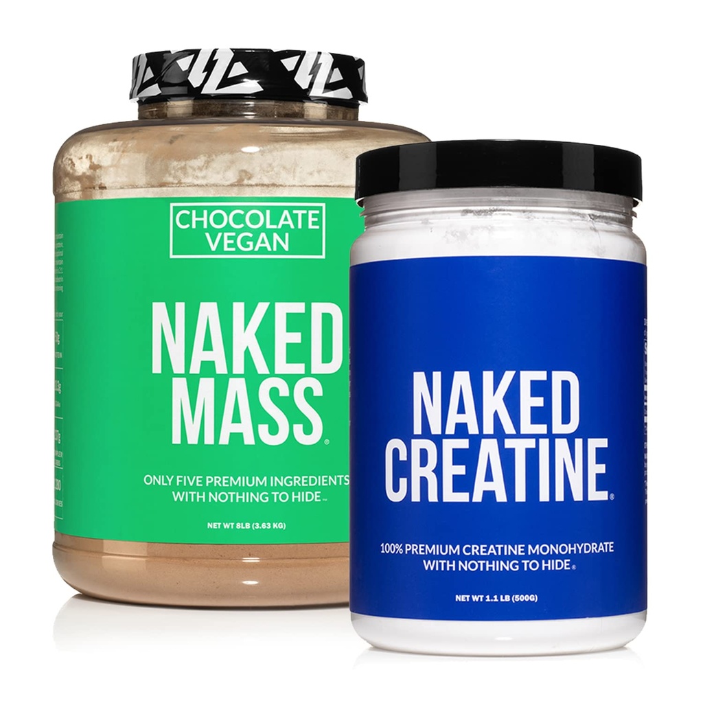 Naked Soyfree Protein Bundle: 8LB Czekoladowy Wegan Mass Creaine