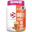 Dimatize x Dunkin 'Cappuccino ISO100 Proszek białka serwatki, 95mg kofeiny, 25g białka 5,5g BCAA, 120 Cal., Gluten Free, 1g tłuszczu, 1g cukru, 2g karb (20 Sług)