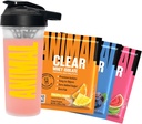 Animal Clear Whey Protein Isolate Sampler Pack & Shaker Butelka - Delicily Juicy 20g Protein, Arbuz Limeade, Acai Acai, Ananas Orange, 3 Pojedyncze opakowania