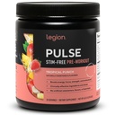 LEGION Pulse pre Workout Supplement - All Natural Nitric Oxide Precuting Drink to Boost Energy, Creatine Free, Natural Sweetened, Beta Alanine, Citruline, Alpha GPC (Kofeina Free Tropical Punch)