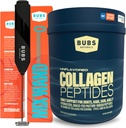BUBS Naturals Collagen Peptydes Powder & Mixing Wand Bundle, Collagen for Women & Men, Zhydrolizowane Peptydy, Niesmakowane Pasture Raised Grass Fed, Keto Friendly, 20 Oz Colagen Tub (28 Sług) + 1 Róg