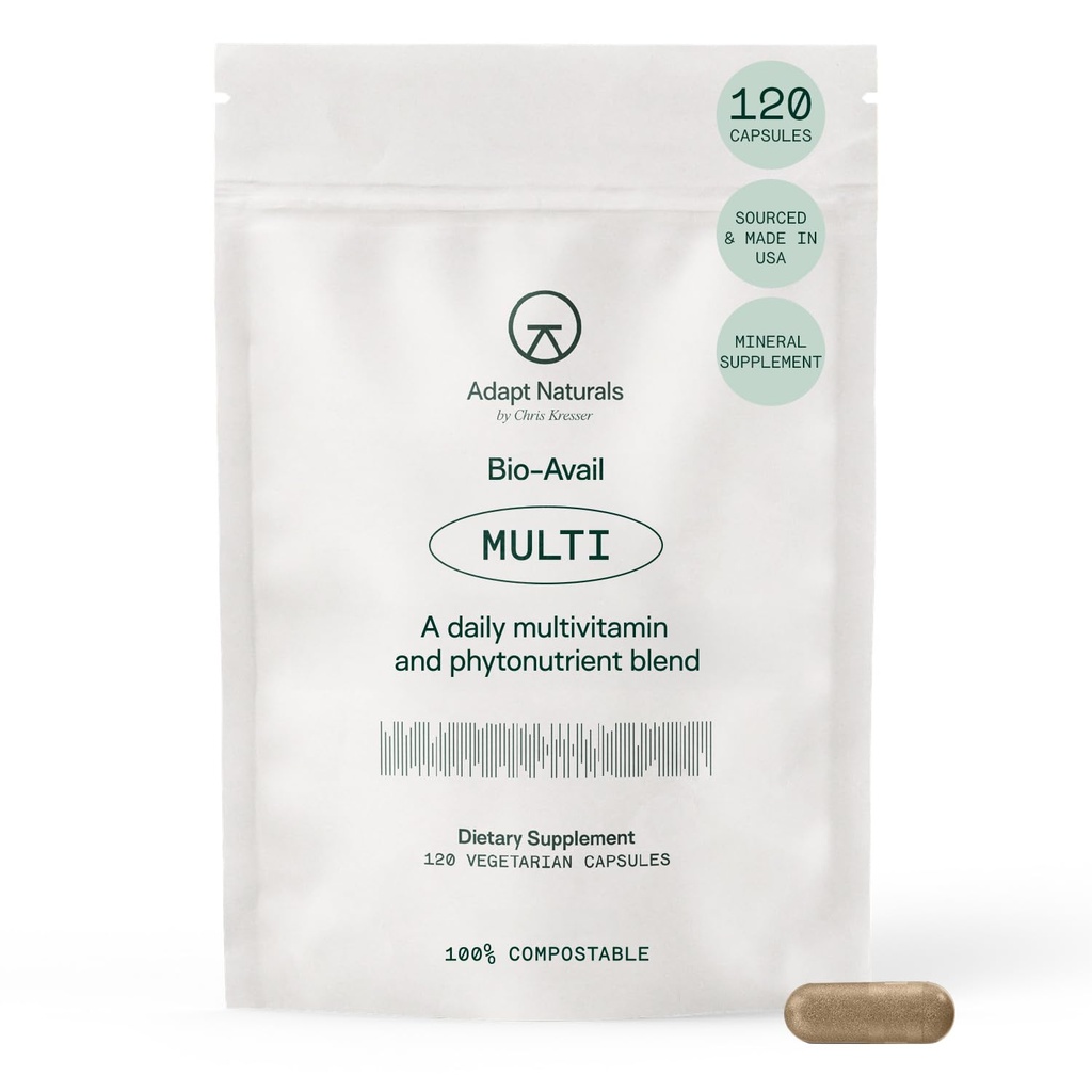Adapt Naturals Multivitamin dla Kobiet i Mężczyzn, Biodostępne Easyto- Absorb Multivitamin Codzienne Suplementy z Biotin, Niacyna, Witamina A, B, C, D, E, K1, Cynk, Magnez - Wsparcie immunologiczne - 30 Day Supply
