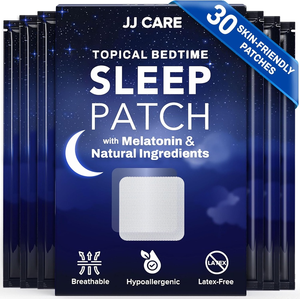 JJ CARE Sleep Patches 30 PCS, Sleep Aid for Dorothy Extra Siła, Natural and Toxin Free Sleep Patch, Melatonin Patch for Daily Use, Melatonin Natural Patch for Sleep Support