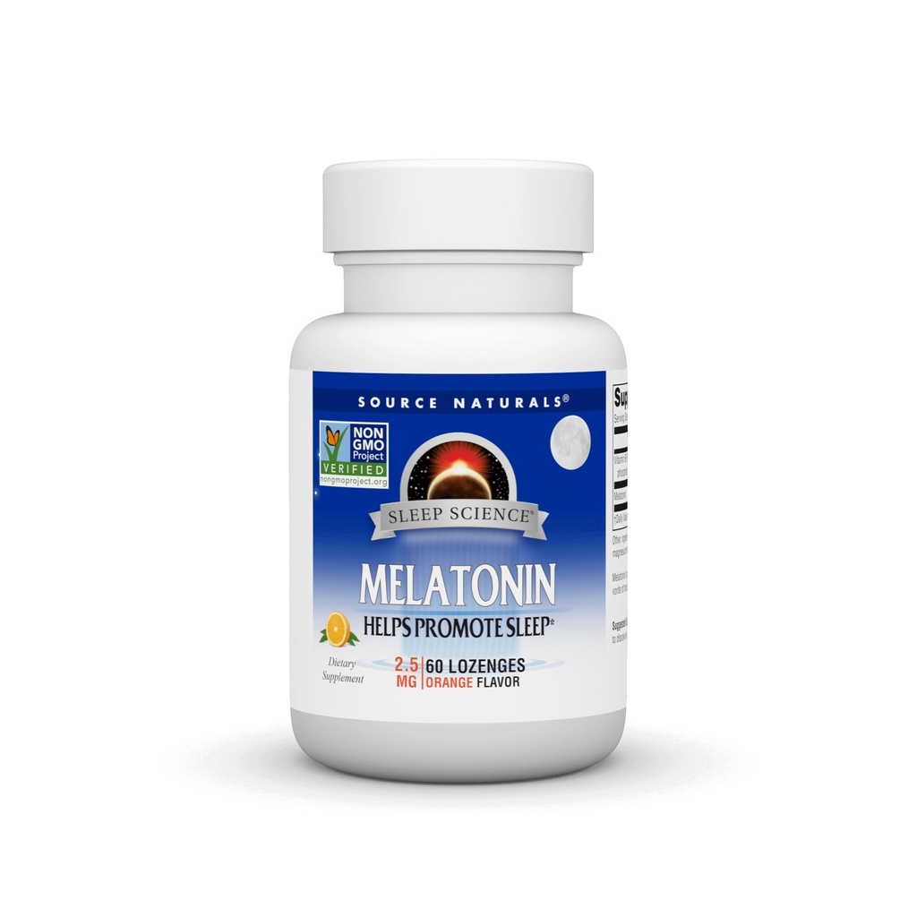 Źródło Naturals Melatonin 2,5 mg - 60 Pomarańczowy aromat Lozenges