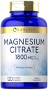 Carlyle Magnezu Citrate 124; 1,800mg Xia124; 120 Coated Cappets Xia124; Vegetarian, Non-GMO, and gluten Free Supplement